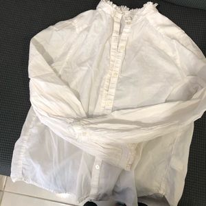 White gap long sleeve shirt size m
